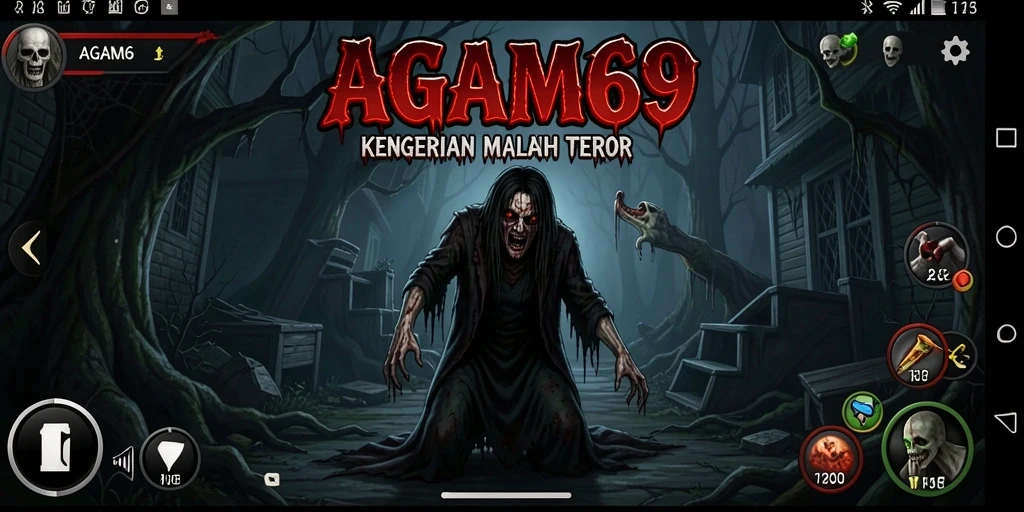 Tampilan gameplay AGAM69 yang mengerikan dan seram.
