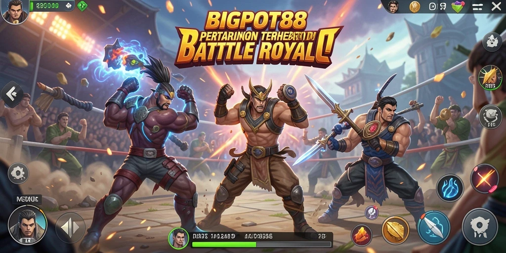 Gameplay seru dan menegangkan dari BIGPOT88 Battle Royale.