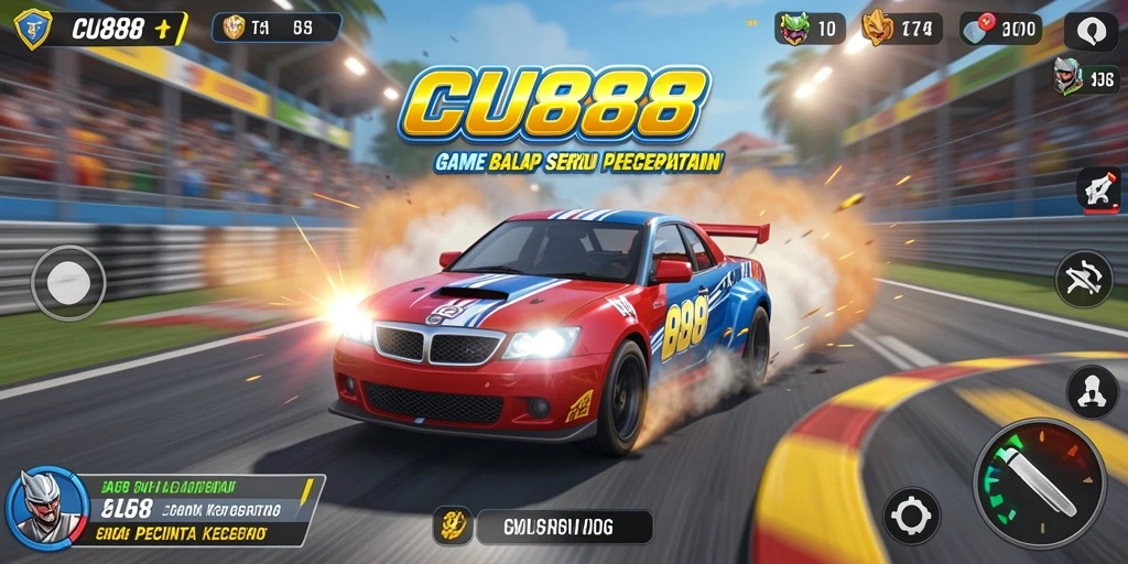 Tampilan menarik dari gameplay balap di CU888.