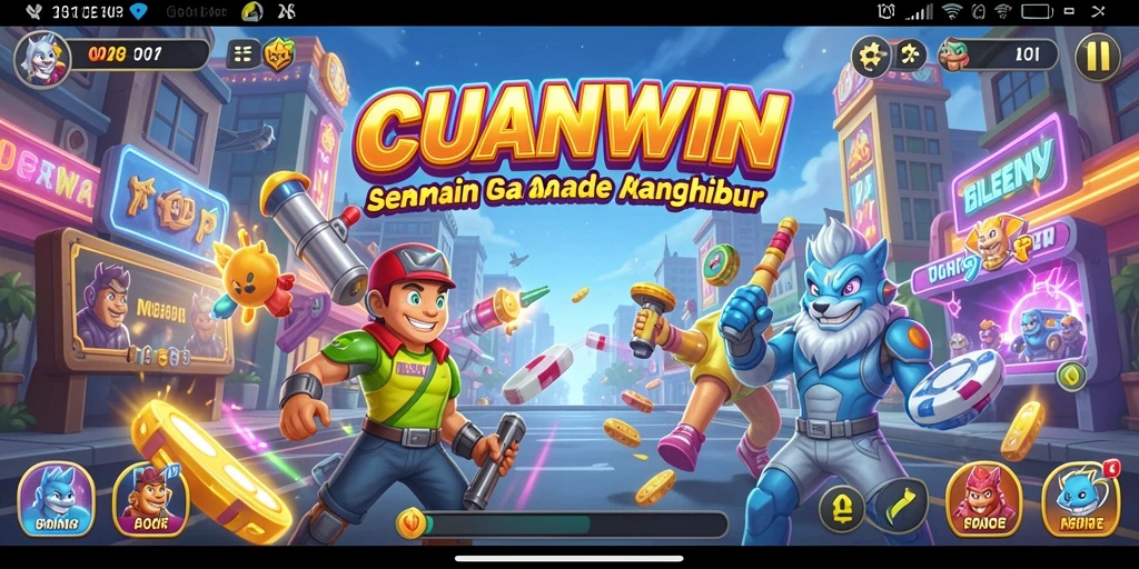 Screenshot utama CUANWIN menampilkan gameplay yang menarik dan penuh warna.