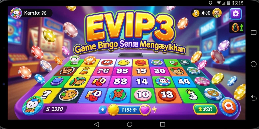 Gameplay menarik EVIP3 dengan suasana Bingo yang seru.