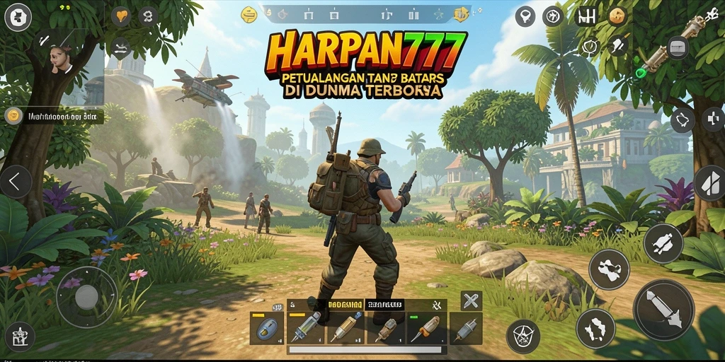 Screenshot gameplay dari HARAPAN777 yang menunjukkan eksplorasi dunia terbuka.