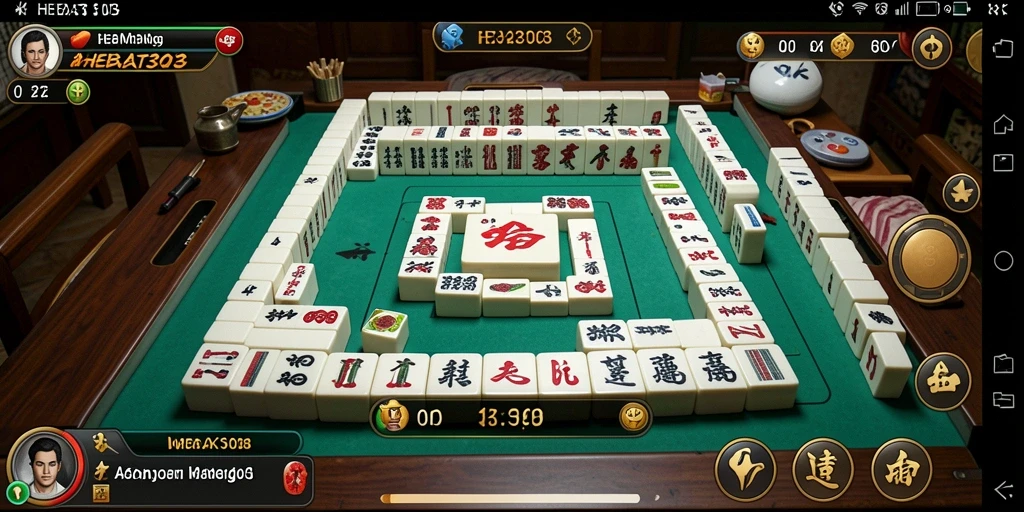Tampilan menyenangkan dari permainan Mahjong HEBAT303.
