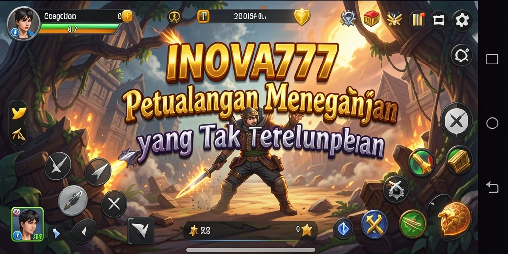 Tampilan gameplay INOVA777 yang penuh aksi dalam petualangan menegangkan.