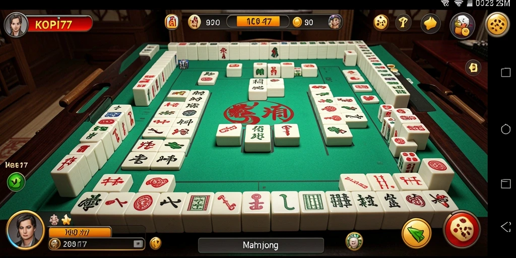 Screenshot gameplay KOPI77 yang menunjukkan aksi Mahjong yang menarik.