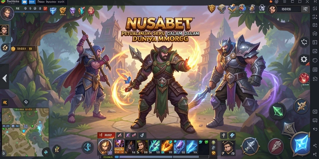 Tangkapan layar menunjukkan aksi seru dalam gameplay <strong>NUSABET</strong>, menampilkan pertarungan epik di dunia MMORPG.