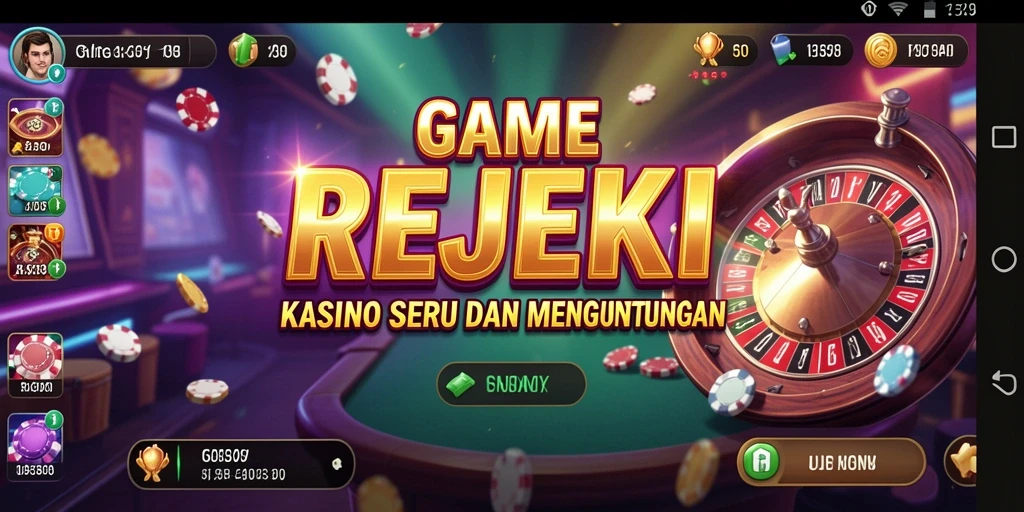 Screenshot gameplay menunjukkan suasana kasino yang seru dan menarik.