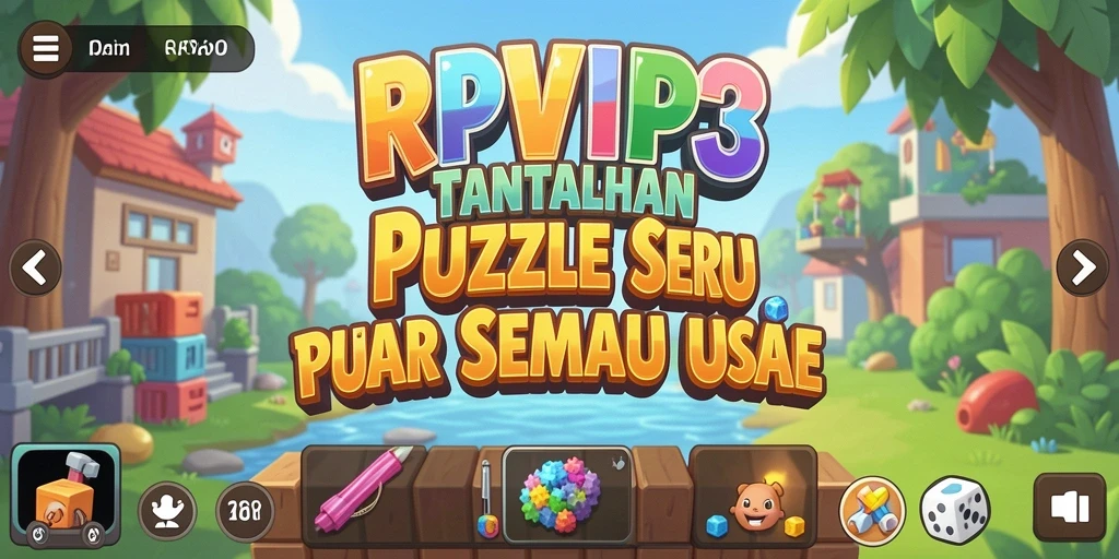 Tampilan gameplay RPVIP3 dengan berbagai puzzle menarik.
