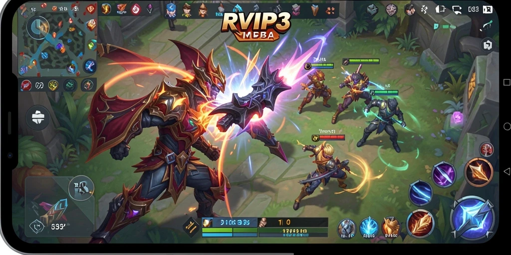 Tampilan menarik dari gameplay MOBA yang mendebarkan di RVIP3.