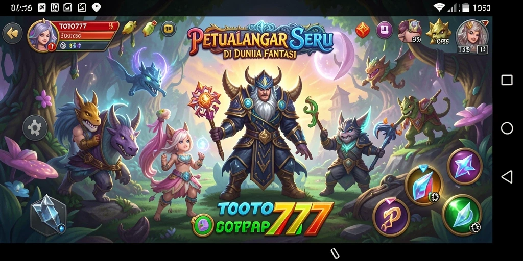 Screenshot gameplay TOTO777 yang menunjukkan aksi petualangan epik.