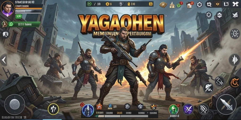 Tampilan gameplay YAGAOHEN dengan strategi menantang di medan perang.